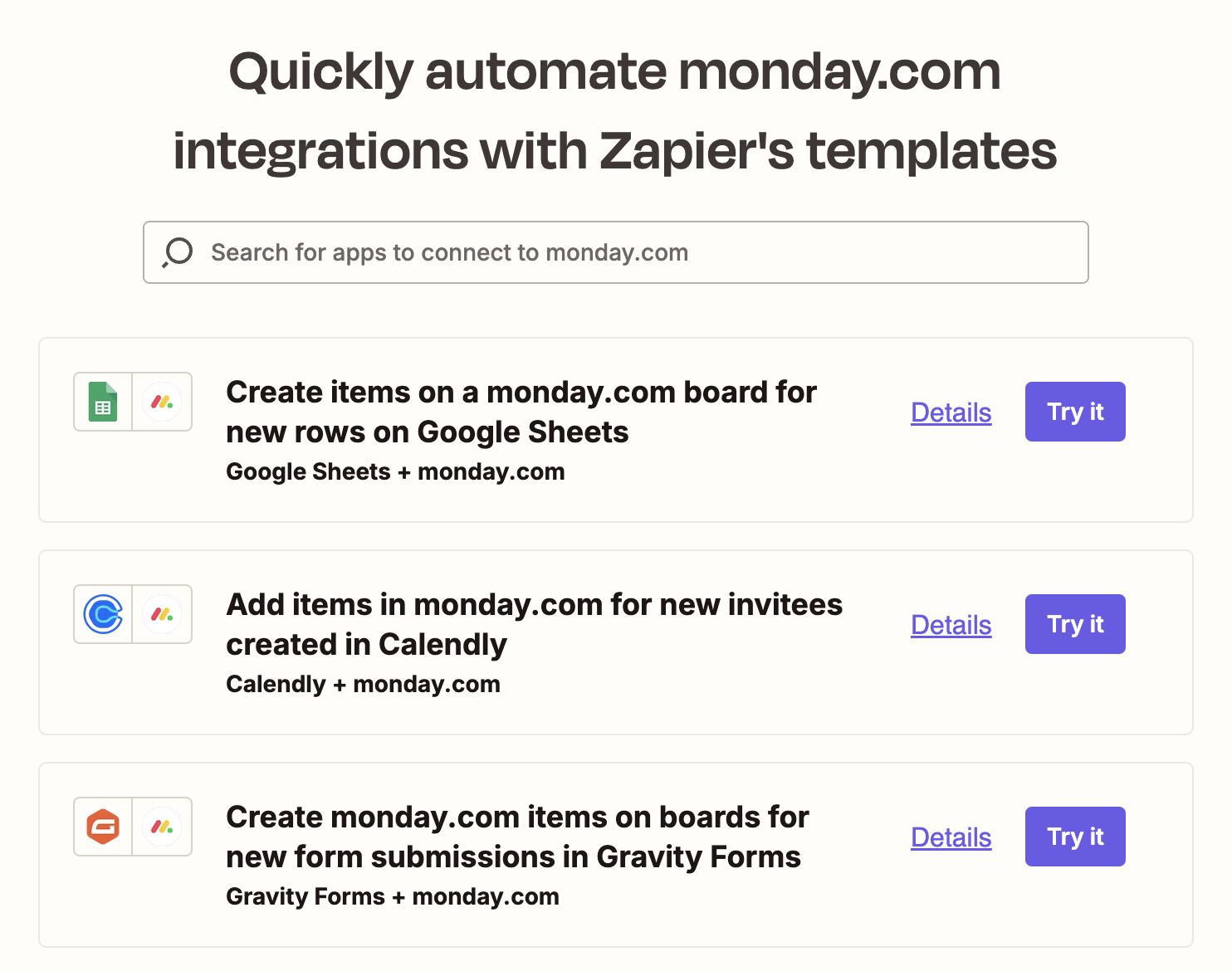 Zapier Integration View
